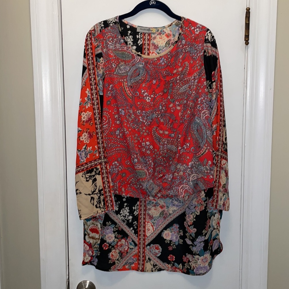 Boho Hi Low Tunic EUC